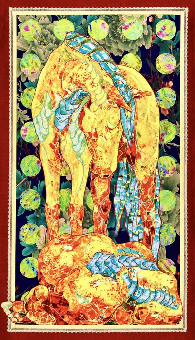 Caballo esquelético de colores vivos de Kostyantin Malginov