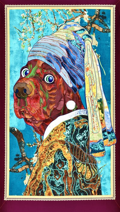 Perro con un pendiente de perla muy original de Kostyantin Malginov