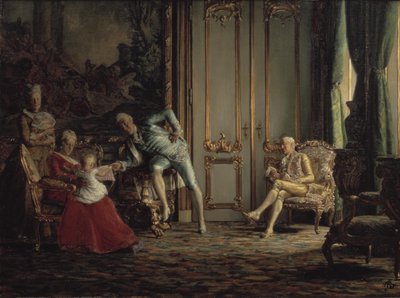 Un interior del siglo pasado. Escena de la corte de Christian VII de Kristian Zahrtmann