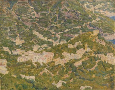 Vista aérea desde Ravello hacia Torello de Kristian Zahrtmann