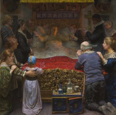 Muerte de Leonora Christina en la Abadía de Maribo, 1897 de Kristian Zahrtmann
