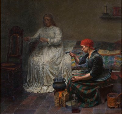 Leonora Christina en la Torre Azul. Cocinando gachas de Kristian Zahrtmann
