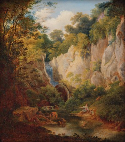paisaje con barranco de Károly Markó d. Ä.