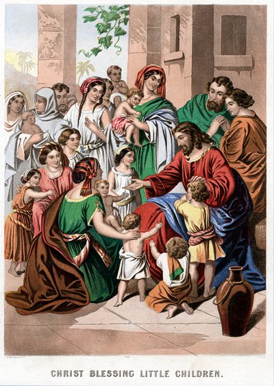 Cristo bendiciendo a los niños de Kronheim and Co