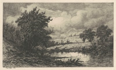 En el río Shepang, Connecticut de Kruseman Van Elten