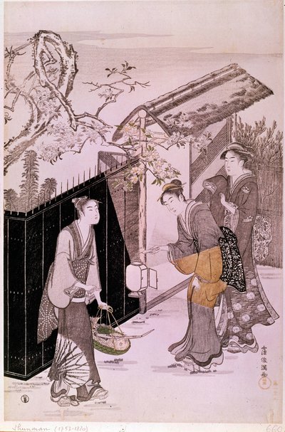 Regreso de la velada poética en primavera de Kubo Shumman