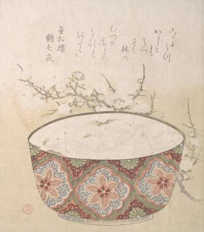 Cuenco con pececillos y flores de ciruelo, siglo XIX de Kubo Shunman