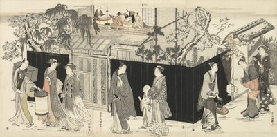 Regresando de una reunión de poesía, c.1785-89 de Kubo Shunman