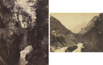 Road to Eaux-Chaudes, Pyrenees (recto); Eaux-Chaudes, Pyrenees (verso) de Kubo Shunman