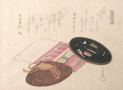 Guardia de espada Tsuba y bolsas de Kubo Shunman
