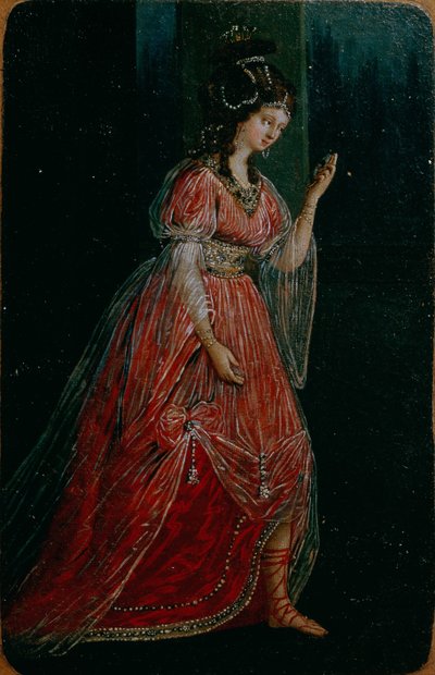Diseño de vestuario para el Teatro de Siervos de Sheremetev, 1785 de Kuerzinger