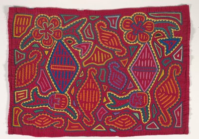 Panel de camisa (mola), c.1950 (algodón aplicado) de Kuna Indian Culture