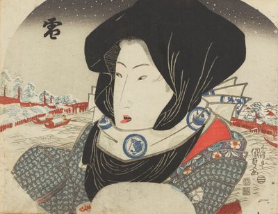 Nieve, de la Serie Nieve, Luna y Flores de Kunisada
