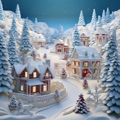 Navidad nevada 3d 2 de Kurt Heppke