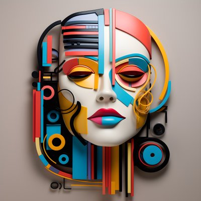 Escultura en 3D de un bello rostro humano 4 de Kurt Heppke