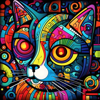 Patrón abstracto de gato 1 de Kurt Heppke