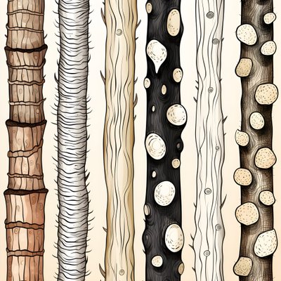 Tronco de árbol secciones, boho clipart, patrón de dibujo boho, tronco boho 1 de Kurt Heppke