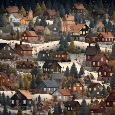 Dibujo de casas en estilo cartoon 1 de Kurt Heppke