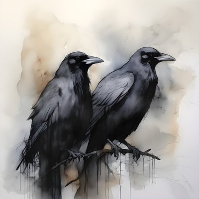 Vista de 2 cuervos anatómicamente correctos 2 de Kurt Heppke