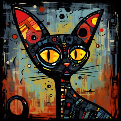 Dibujos animados Esfinge caprichosa Gato 1 de Kurt Heppke