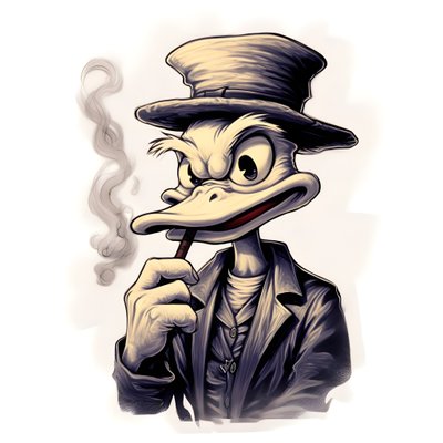 Scrooge McDuck, fumando un gran porro de marihuana 4 de Kurt Heppke