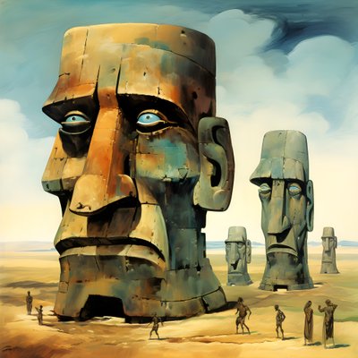 Moai 2 de la Isla de Pascua de Kurt Heppke