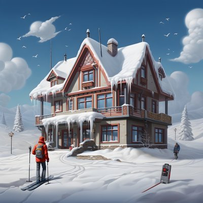 Una casa con gorro de esquí 3 de Kurt Heppke