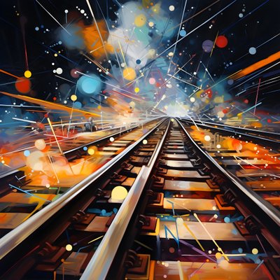 Un cuadro abstracto lleno de fantasía, fotografía ferroviaria 2 de Kurt Heppke