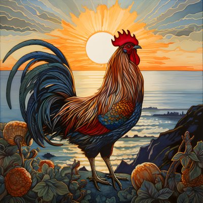 El canto de un gallo al amanecer 2 de Kurt Heppke