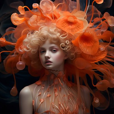 Retrato de cerca de las bellas flores submarinas de las anémonas de mar Actinia Goettin 1 de Kurt Heppke