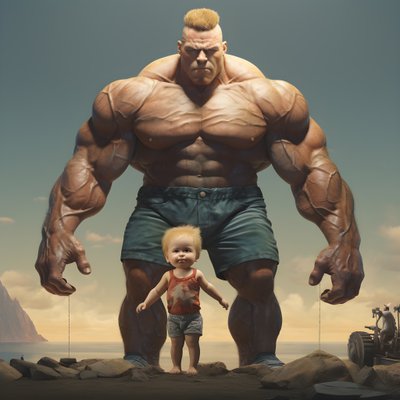 Intimidating and nasty weightlifter steroid freak buff babe with huge muscular man 1 de Kurt Heppke