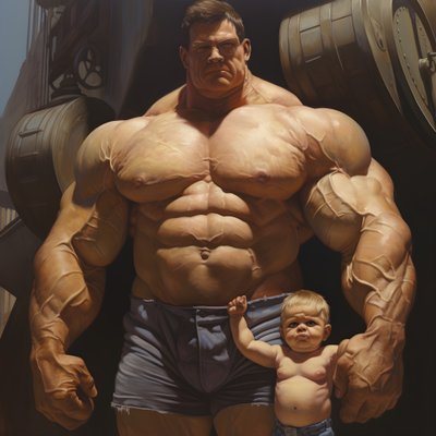Intimidating and nasty weightlifter steroid freak buff babe with huge muscular man 2 de Kurt Heppke