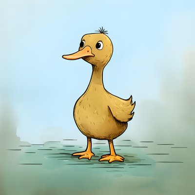 Pato en el campo 2 de Kurt Heppke