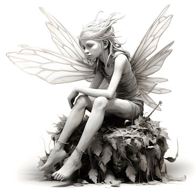 Boceto de cuerpo entero de un Pixie 1 de Kurt Heppke