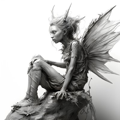 Boceto de cuerpo entero de un Pixie 3 de Kurt Heppke