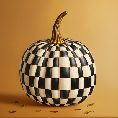 Oro blanco y negro, calabaza sobre fondo beige 1 de Kurt Heppke