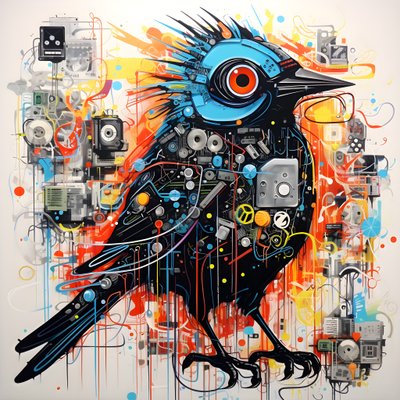 Graffiti Vogel 3 de Kurt Heppke