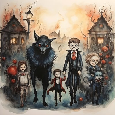 Halloween con vampiros y hombres lobo 4 de Kurt Heppke