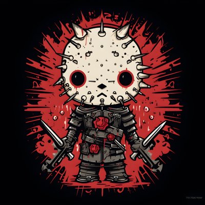 Hello Kitty als Pinhead Camiseta Diseño 1 de Kurt Heppke