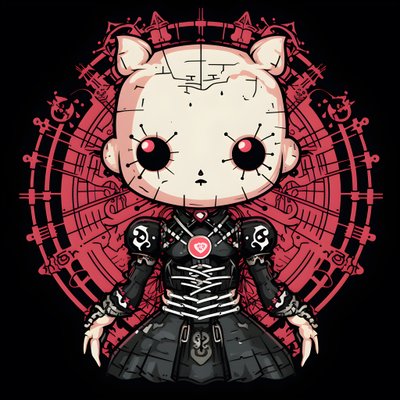 Hello Kitty als Pinhead Camiseta Diseño 3 de Kurt Heppke