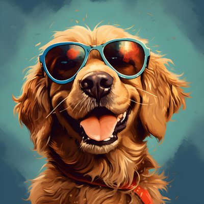Perro, dibujos animados, gafas de sol 2 de Kurt Heppke