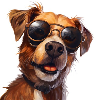 Hund, Dibujos animados, Sonnenbrille 3 de Kurt Heppke