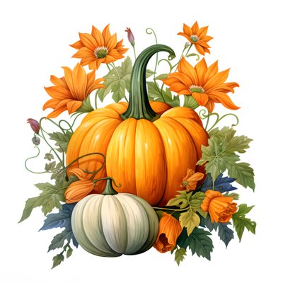 Calabaza de la que salen flores 2 de Kurt Heppke