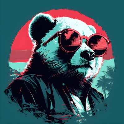 Panda con gafas 1 de Kurt Heppke