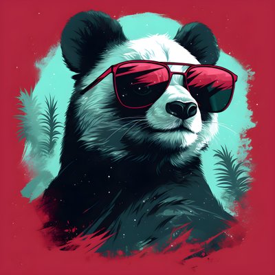 Panda con gafas 2 de Kurt Heppke