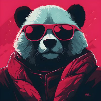 Panda con gafas 3 de Kurt Heppke