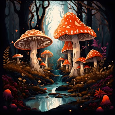 Seta y bosque 1 de Kurt Heppke