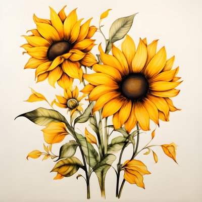 Girasoles 3 de Kurt Heppke