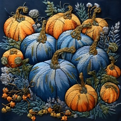Stickereikuerbisse en Blautoenen 3 de Kurt Heppke