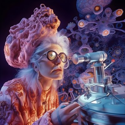 Microscopio electrónico de superresolución Toma de una mujer al estilo artístico de David LaChapelle 2 de Kurt Heppke